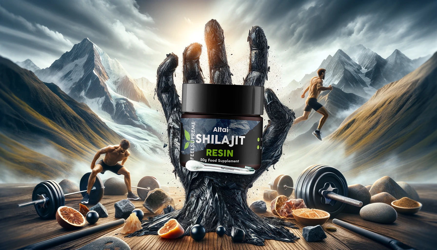 eel Supreme Altai Shilajit Resin 50g for Enhanced Sports Nutrition at MYSUPPLEMENTSHOP