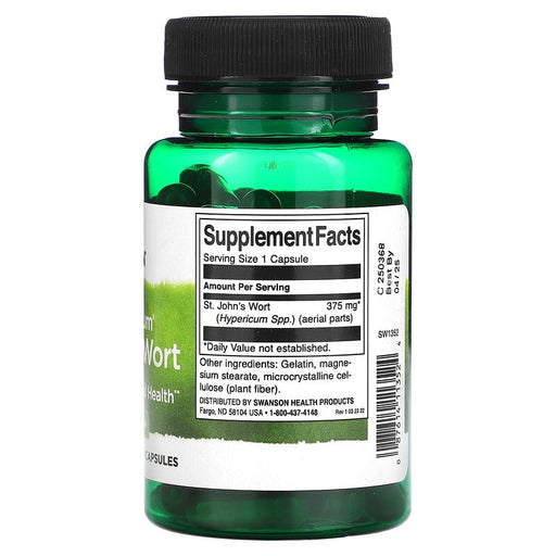 Swanson Full Spectrum St. John's Wort, 375mg - 60 caps - Health and Wellbeing at MySupplementShop by Swanson