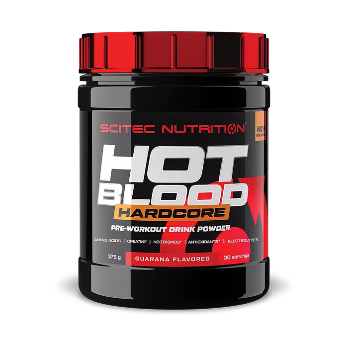 Scitec Nutrition Hot Blood Hardcore - Advanced Pre-Workout Formula Guarana 375g 30 Servings