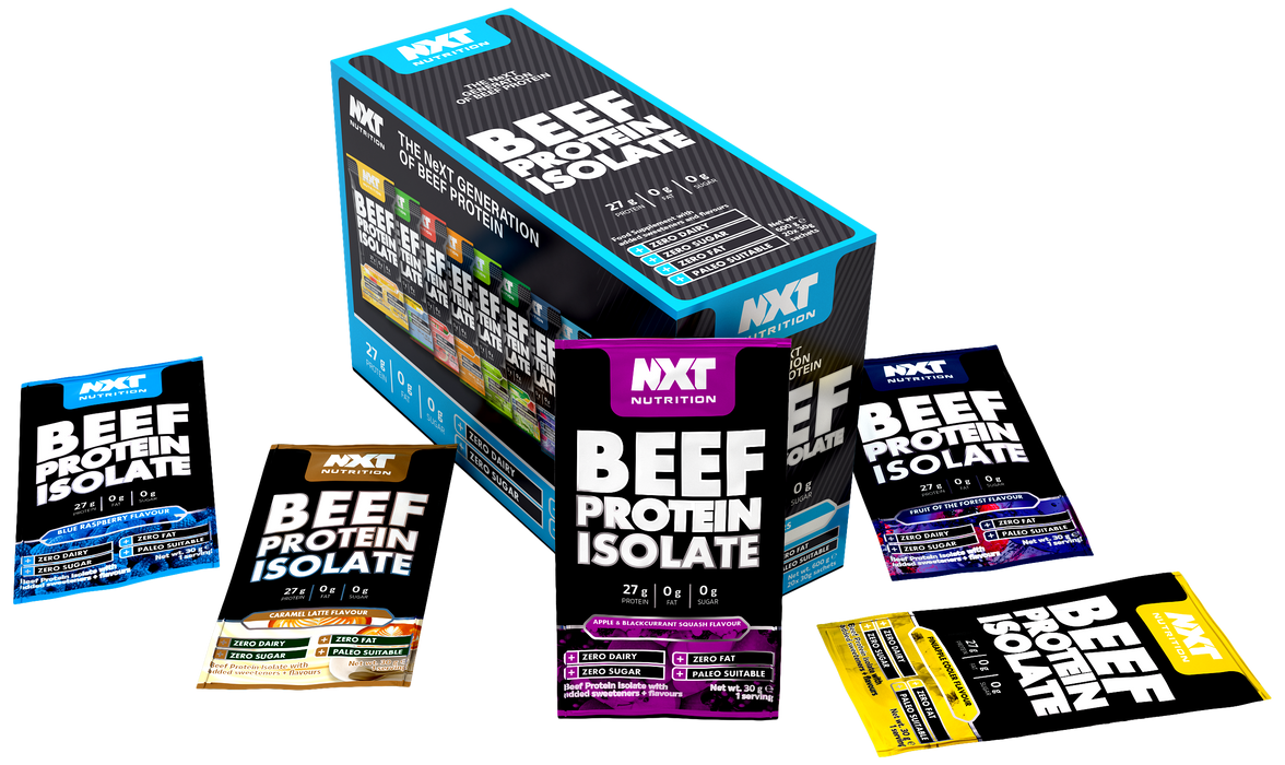 NXT Nutrition Beef Protein Isolate - 20 Sachets - Beef Protein Isolate at MySupplementShop by Nxt Nutrition