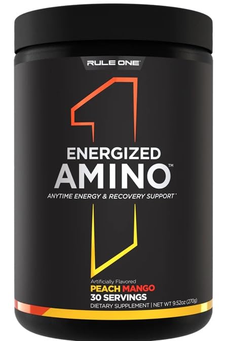 Rule One Energized Amino, Peach Mango 270g - Sports Supplements at MySupplementShop by Rule One