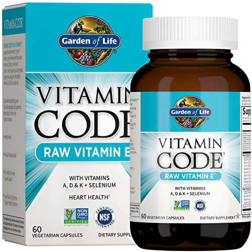 Garden of Life Vitamin Code Raw Vitamin E - 60 vcaps