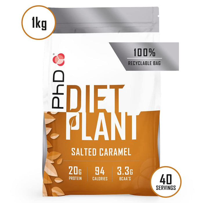 PhD Diet Plant, Salted Caramel 1000g - Protein at MySupplementShop by PhD