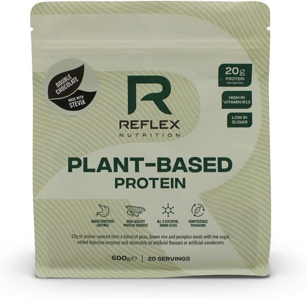 Reflex Nutrition Plant Based Protein 600g - Double Chocolate - Protein Powder at MySupplementShop by Reflex Nutrition