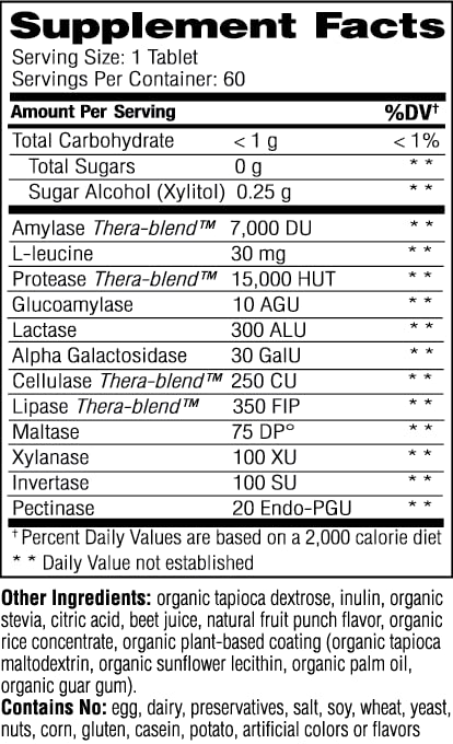 Enzymedica Kids Digest, Fruit Punch - 60 chewables - Nutritional Supplement at MySupplementShop by Enzymedica