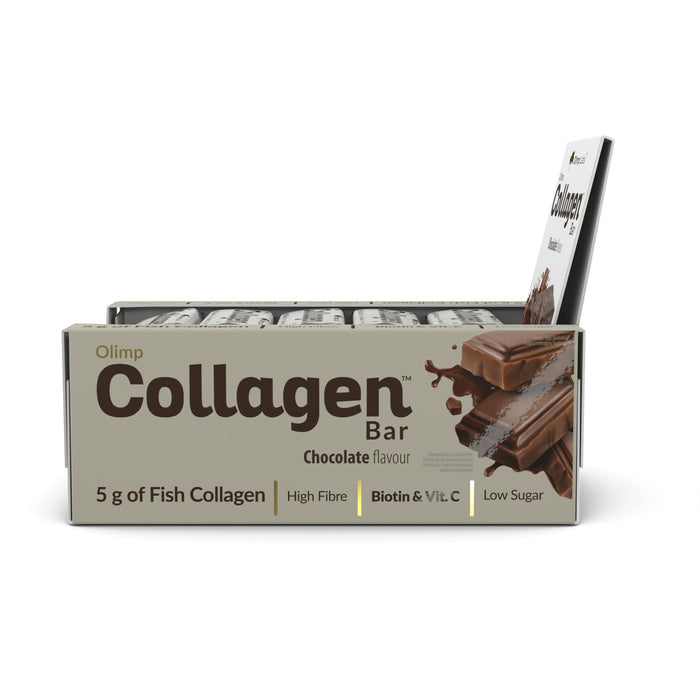 Olimp Nutrition Collagen Bar, Chocolate (EAN 5901330094019) 25 x 44g - Nutrition Bars at MySupplementShop by Olimp Nutrition