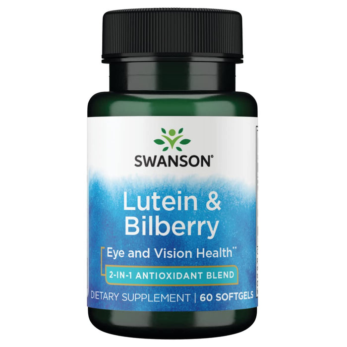 Swanson Lutein & Bilberry - 60 softgels: Eye Health, Berry & Carotenoid - Health and Wellbeing at MySupplementShop by Swanson