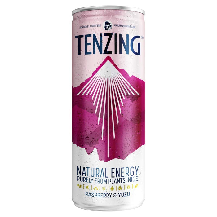 TENZING Natural Energy 12x250ml - Raspberry & Yuzu - Energy Drinks at MySupplementShop by TENZING Natural Energy