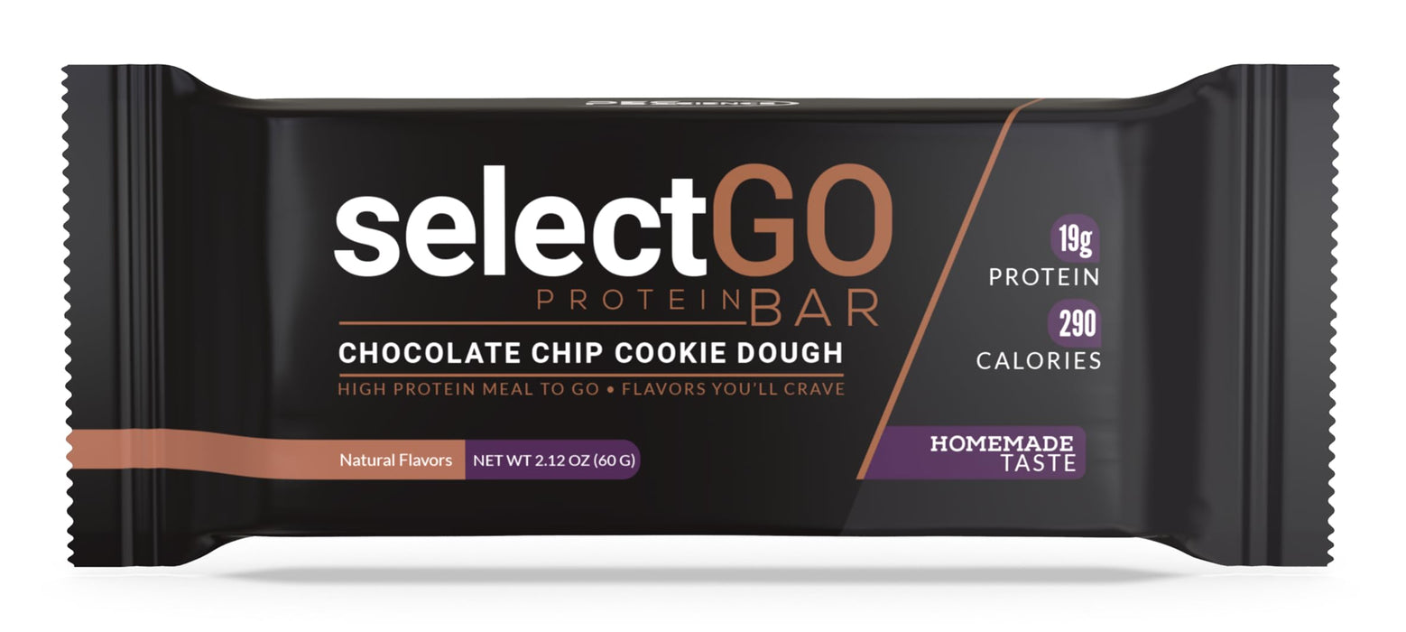 PEScience SelectGo Protein Bar, Chocolate Chip Cookie Dough - 12 x 60g - Protein Bars at MySupplementShop by PEScience