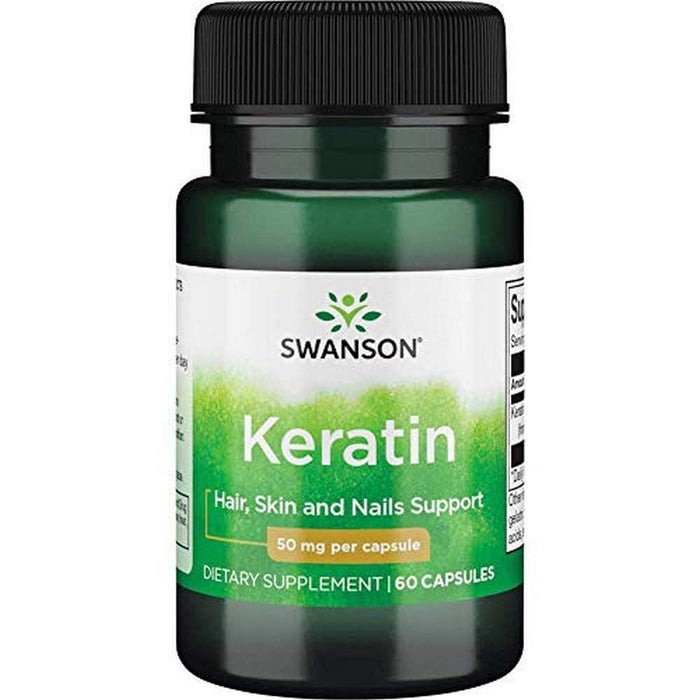 Swanson Keratin, 50mg - 60 caps - Health and Wellbeing at MySupplementShop by Swanson