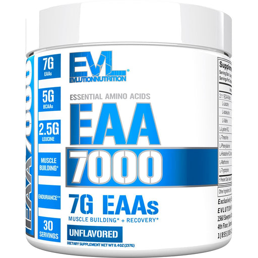 EVLution Nutrition EAA 7000, Unflavored 237g - BCAAs at MySupplementShop by EVLution Nutrition