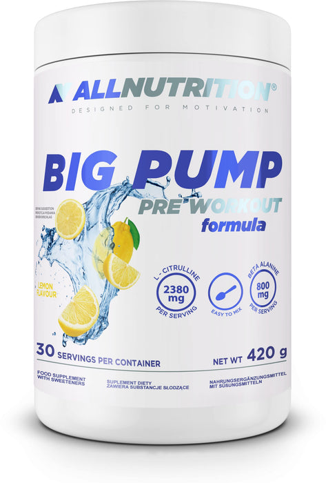 Allnutrition Big Pump Lemon 420g - Pre & Post Workout at MySupplementShop by Allnutrition