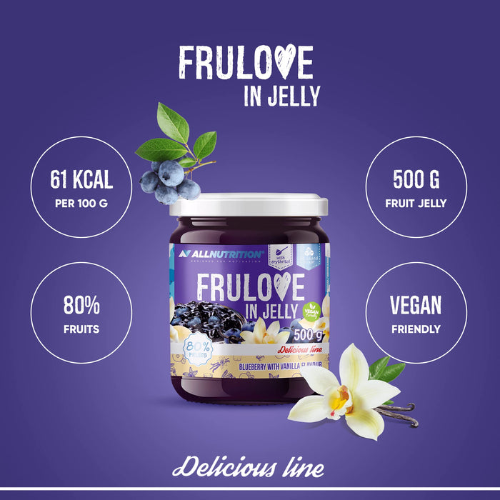 Allnutrition Frulove In Jelly, Blueberry with Vanilla - 500g - Jams & Preserves at MySupplementShop by Allnutrition