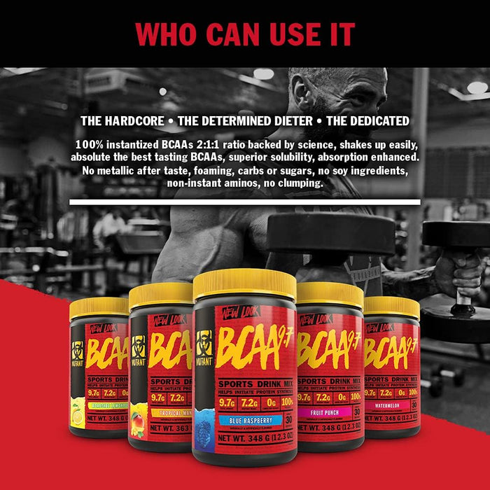 Mutant BCAA 9.7 with Micronized Amino Acid and Electrolyte Support Stack - Amino Acids and BCAAs at MySupplementShop by Mutant