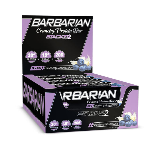 Stacker2 Europe Barbarian 15 x 55g - Blueberry Cheesecake - Health Foods at MySupplementShop by Stacker2 Europe