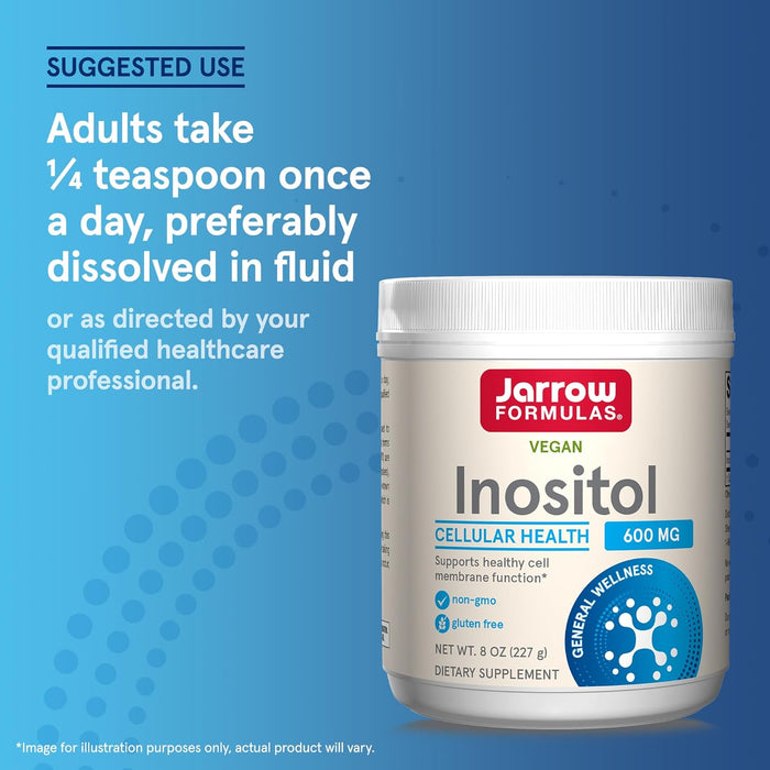 Jarrow Formulas Inositol Powder 227g: Mood and Insulin Sensitivity, Easy Mix - Health and Wellbeing at MySupplementShop by Jarrow Formulas