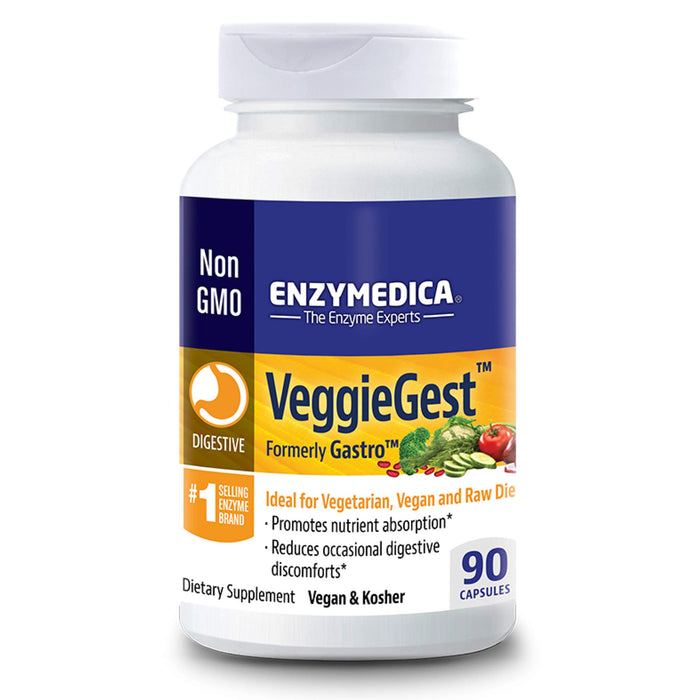 Enzymedica VeggieGest 90 Capsules - Nutritional Supplement at MySupplementShop by Enzymedica