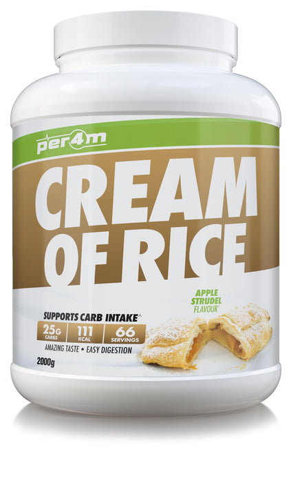 Per4m Cream of Rice 2kg - Apple Strudel - Rice Proteins at MySupplementShop by PER4M Nutrition