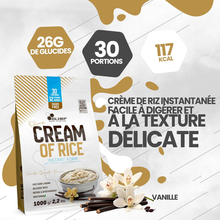 Cream of Rice, Vanilla Dessert - 1000g - Weight Gainers & Carbs at MySupplementShop by Olimp Nutrition