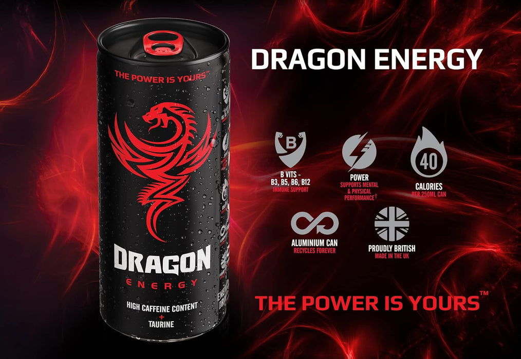 Dragon Red Energy Drink 24 x 250ml - Energy Drink at MySupplementShop by Dragon Energy