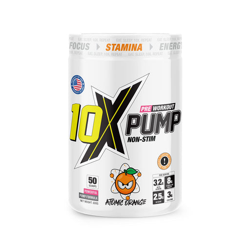 10X Athletic PUMP 600g - Atomic Orange - Health & Personal Care at MySupplementShop by 10X Athletic