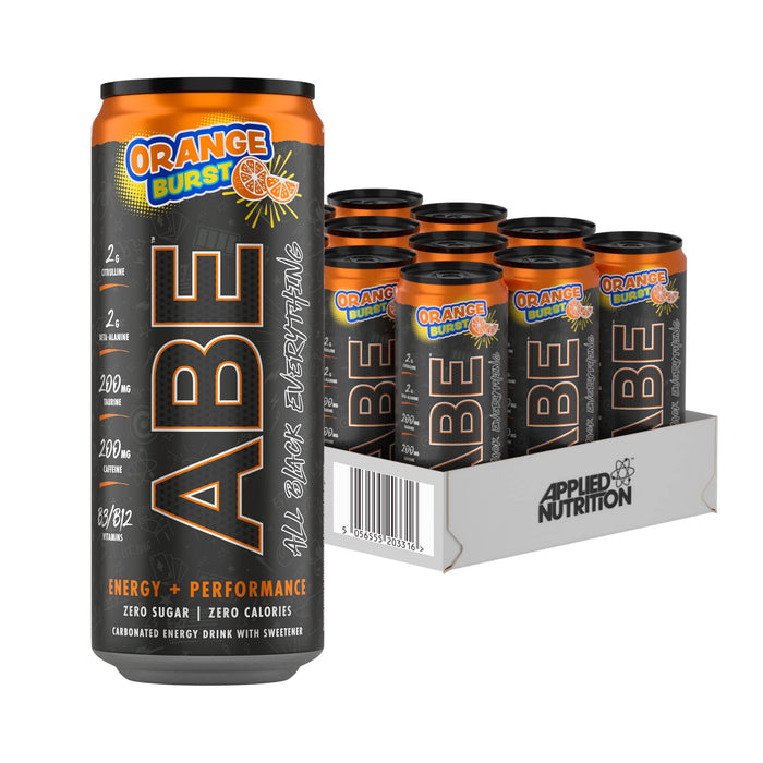 Applied Nutrition ABE Energy + Performance Cans, Orange Burst - 12 x 330ml - Drink Flavored at MySupplementShop by Applied Nutrition