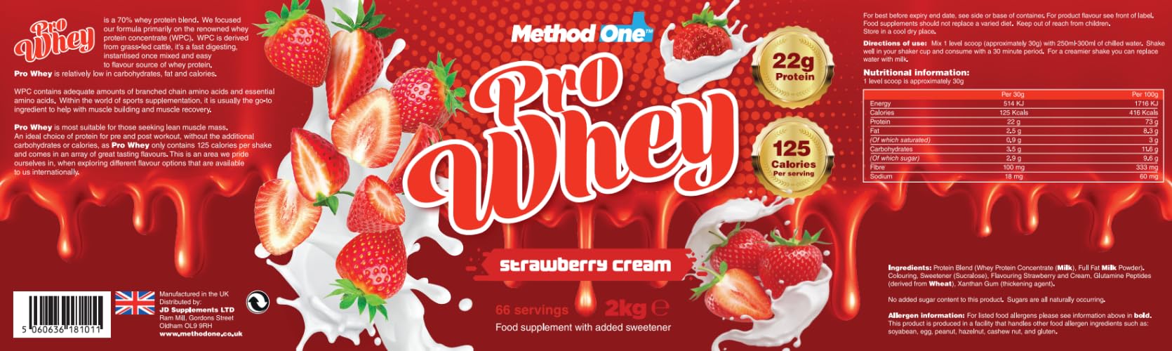 Method 1 Pro Whey 2kg - Whey Proteins at MySupplementShop by Method 1