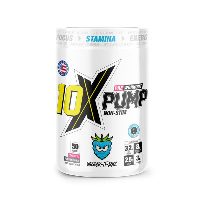 10X Athletic PUMP 600g - Wreck It Raz - Health & Personal Care at MySupplementShop by 10X Athletic