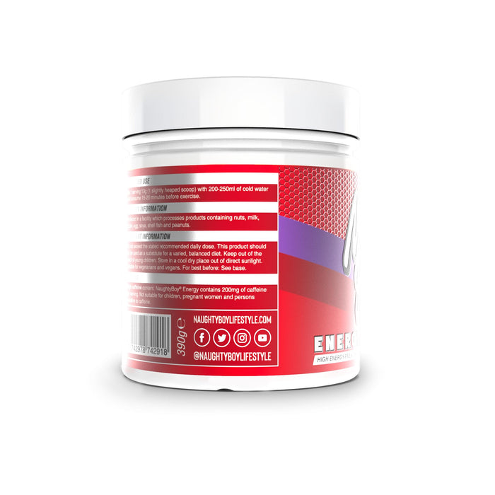 Naughty Boy Energy 390g Tropical Punch - Pre & Post Workout at MySupplementShop by Naughty Boy