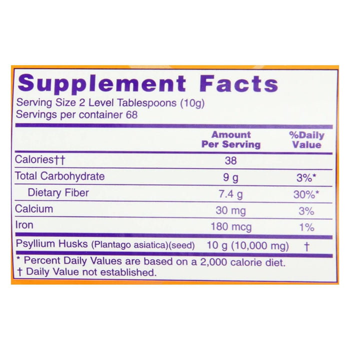 NOW Foods Whole Psyllium Husks 24oz - Psyllium at MySupplementShop by Now Foods