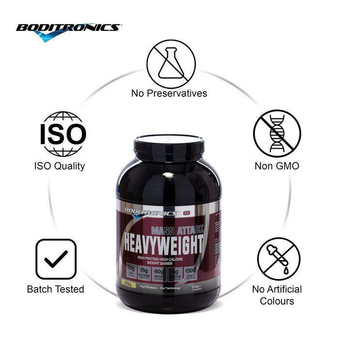 Boditronics Mass Attack Heavyweight 2kg - Protein Blends at MySupplementShop by Boditronics