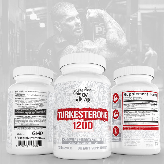 5% Nutrition Turkesterone 1200 120 caps - Special Formula at MySupplementShop by 5% Nutrition