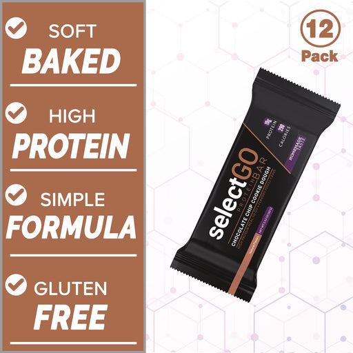 PEScience SelectGo Protein Bar, Chocolate Chip Cookie Dough - 12 x 60g - Protein Bars at MySupplementShop by PEScience