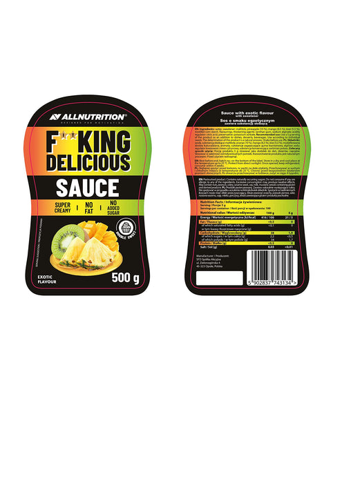 Allnutrition Fitking Delicious Sauce, Cherry - 500g - Nutrition Bar at MySupplementShop by Allnutrition