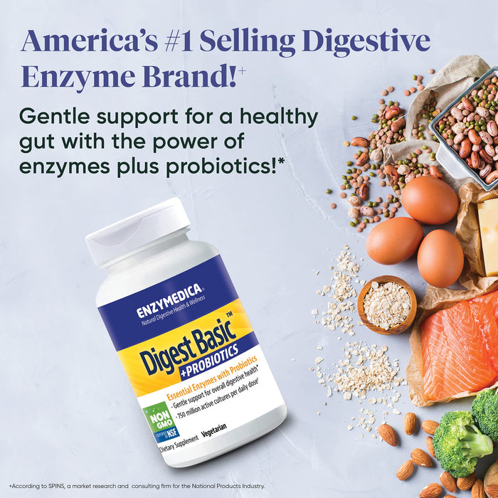 Enzymedica Digest Basic + Probiotics 30 Capsules - Nutritional Supplement at MySupplementShop by Enzymedica