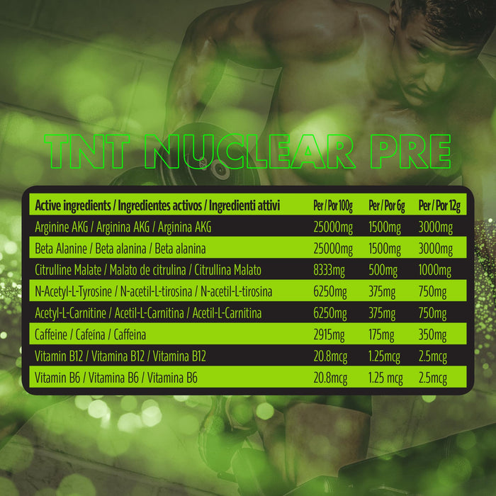 NXT Nutrition TNT Nuclear PRE 240g - Beta-Alanine at MySupplementShop by NXT Nutrition