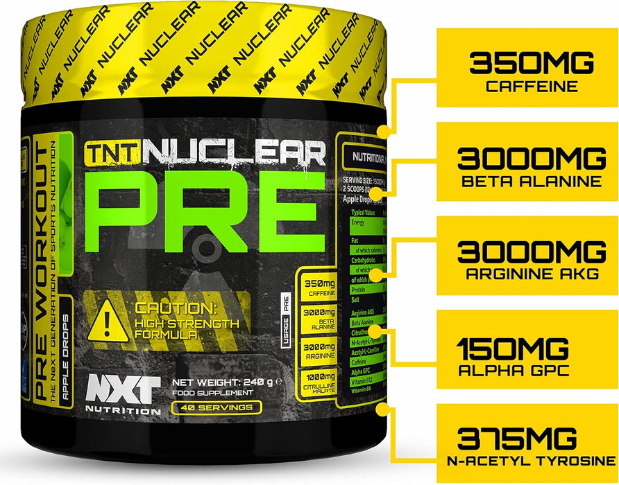 NXT Nutrition TNT Nuclear PRE-workout 40 servings - Pre-Workout at MySupplementShop by Nxt Nutrition