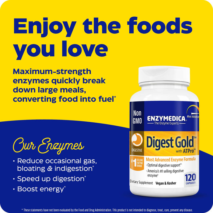 Enzymedica Digest Gold 120 Capsules - Nutritional Supplement at MySupplementShop by Enzymedica