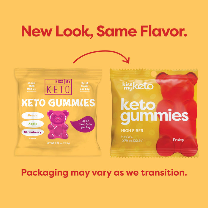 Kiss My Keto Gummy Bears Keto Gummies, Fruity - 12 x 23g - Fruit & Chewy at MySupplementShop by Kiss My Keto