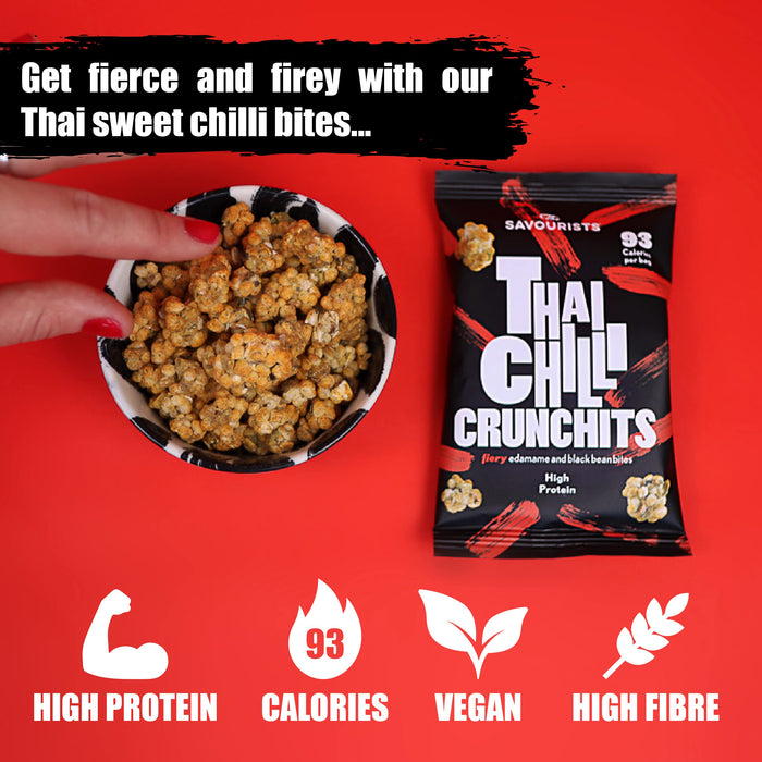 The Savourists Crunchits 12x25g Thai Chilli - Puffed Snack at MySupplementShop by The Savourists