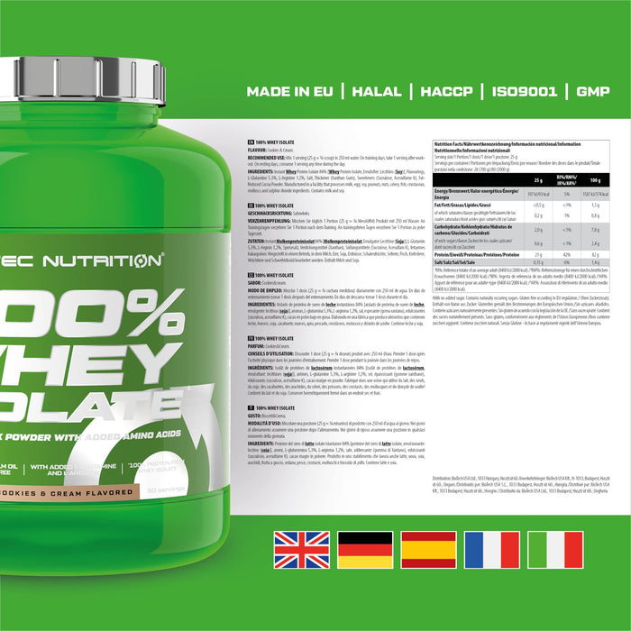 SciTec 100% Whey Isolate- 2000 grams - Protein at MySupplementShop by SciTec