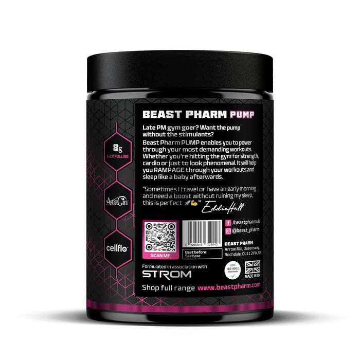 Beast Pharm STIM FREE PUMP Pre Workout 450g (Sour Cherry) - Pre Workout at MySupplementShop by Beast Pharm