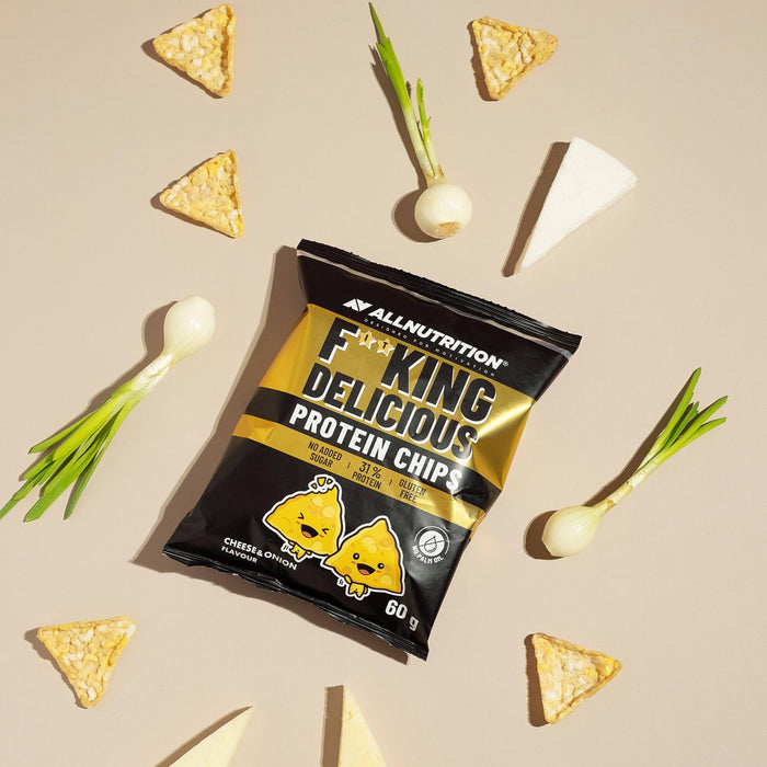 Allnutrition Fitking Delicious Protein Chips, Cheese and Onion - 60g - Diet & Nutrition at MySupplementShop by Allnutrition