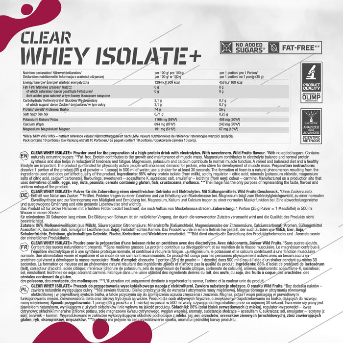 Clear Whey Isolate+, Wild Fruits - 350g - Protein at MySupplementShop by Olimp Nutrition