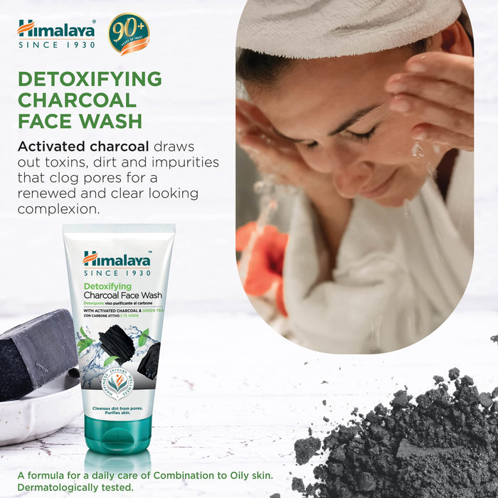 Himalaya Detoxifying Charcoal Face Wash - 150 ml. - Masks at MySupplementShop by Himalaya