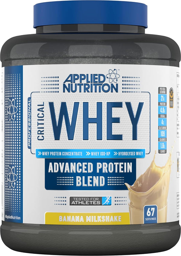 Applied Nutrition Critical Whey 2.27kg - Banana Milkshake - Nutrition Drinks & Shakes at MySupplementShop by Applied Nutrition