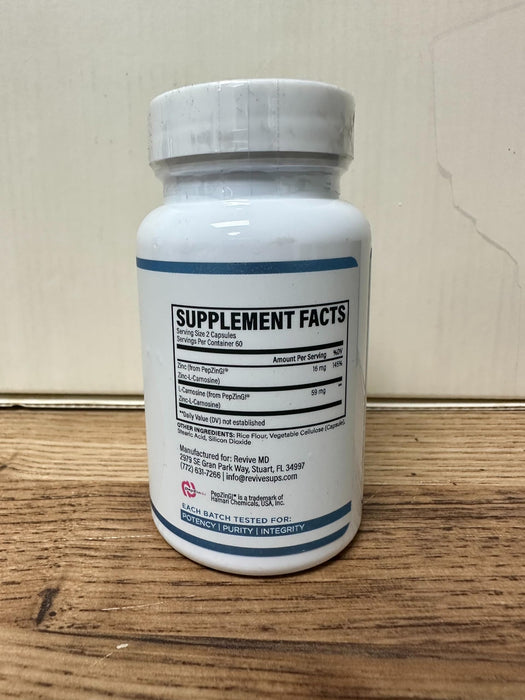 Zinc Carnosine - 120 vcaps - Sports Nutrition at MySupplementShop by Revive