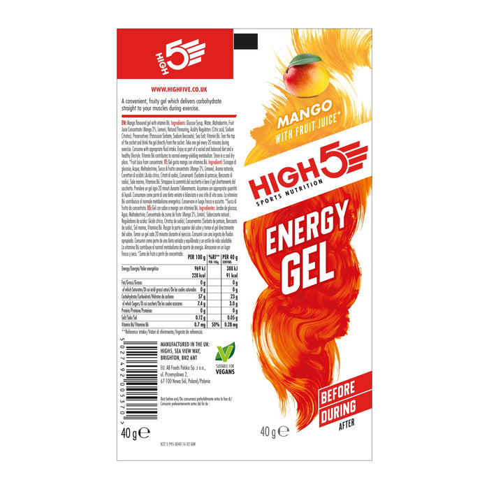 HIGH5 Energy Gel 20x40g - Sports Supplements at MySupplementShop by HIGH5