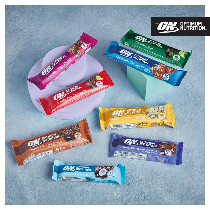 Optimum Nutrition Crunch Bar 12x55g Choc Sea Salt - Diet & Nutrition at MySupplementShop by Optimum Nutrition