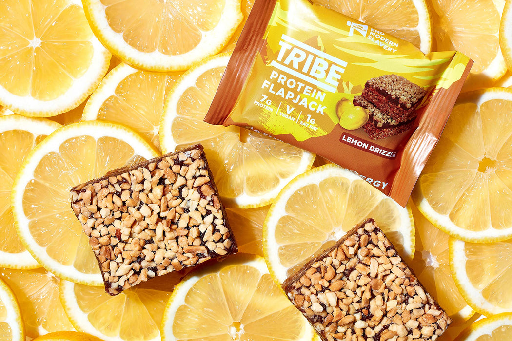 Tribe Protein Flapjack Lemon Drizzle  12 x 50g - Protein Bars at MySupplementShop by Tribe